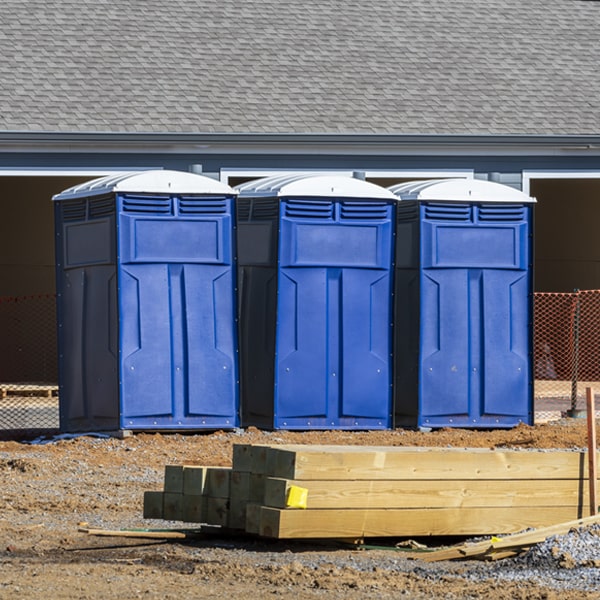 what is the expected delivery and pickup timeframe for the portable toilets in Fort Klamath